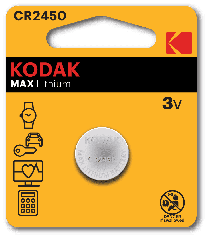 Батарейка литиевая Kodak Max, Cr2450-1bl, 3В, блистер, 1 шт. Kodak 9336784