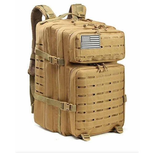 фото Рюкзак тактический "laser" с molle и velcro цвет койот 50х30х23 см kamukamu