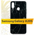 Стеклянный чехол для Samsung Galaxy A20S / Чехол для Самсунг Галакси А20 Эс Mix glass (Гранит) - изображение