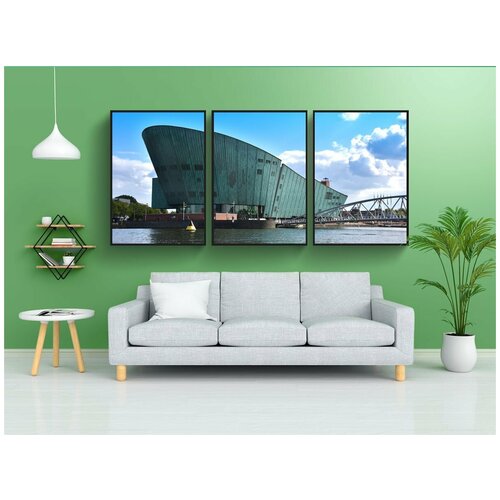 фото Набор модулных постеров для интерьера "амстердам, немо, музей" 60x90 см. в тубусе, без рамки lotsprints