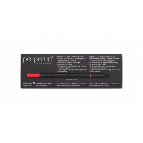 Купить Карандаш графитовый Perpetua с ластиком, цвет Черный/Красный (KPEGM0001RO)