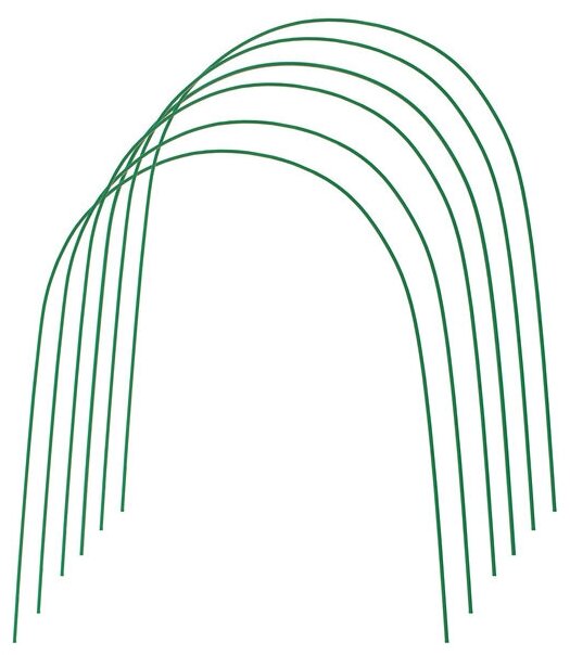 Дуги для парника, металл в кембрике 3 м, d = 10 мм, набор 6 шт. - фотография № 1