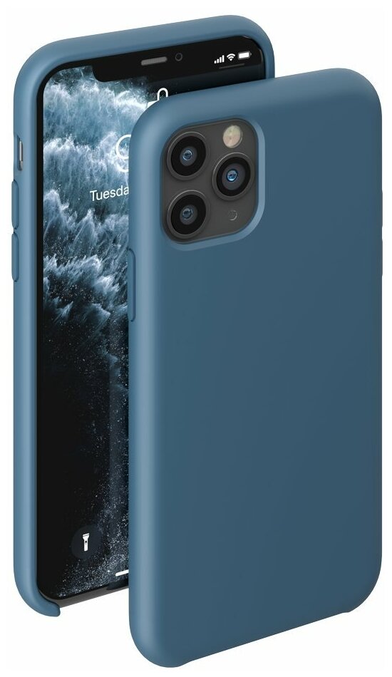 Чехол Deppa Liquid Silicone Case для Apple iPhone 11 Pro синий