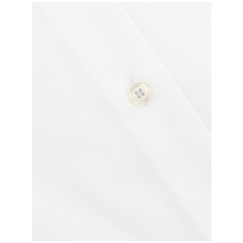 фото Рубашка мужская длинный рукав greg 103/211/0012/1p, прямой силуэт / сlassic fit, цвет белый, рост 174-184, размер ворота 44