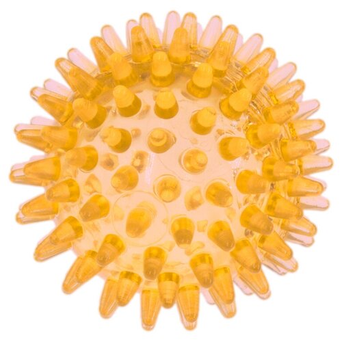 фото Мяч массажный 7 см прозрачный crystal zoo one, жёлтый, 570c-9 zooone