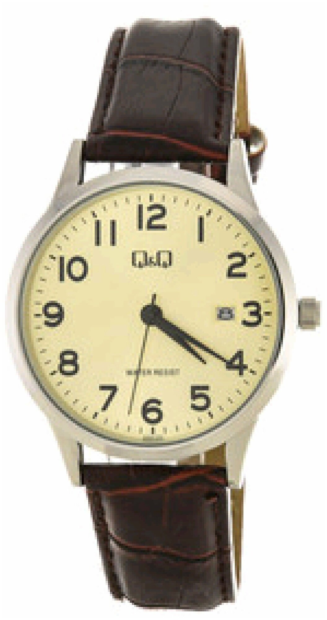 Q&Q A482-303 мужские кварцевые наручные часы с апертурой даты