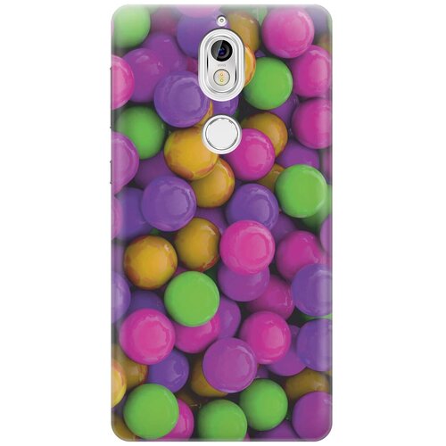 фото Силиконовый чехол на nokia 7 / нокиа 7 с принтом "разноцветные драже" gosso