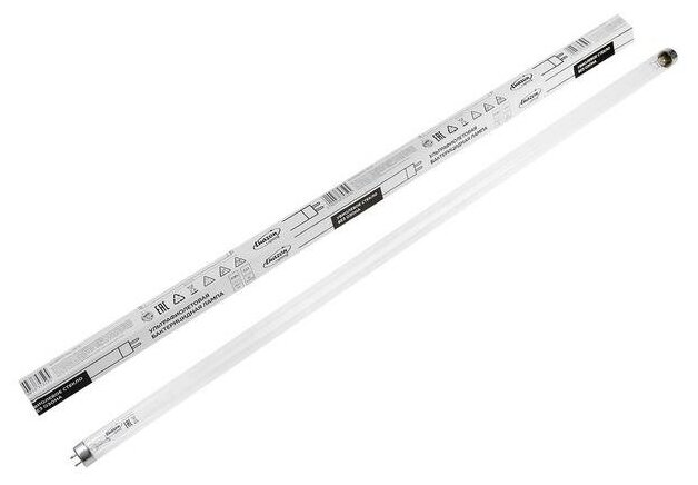 фото Лампа ультрафиолетовая бактерицидная Luazon Lighting, G13, 30Вт, без озона, 253.7нм, 894.6мм