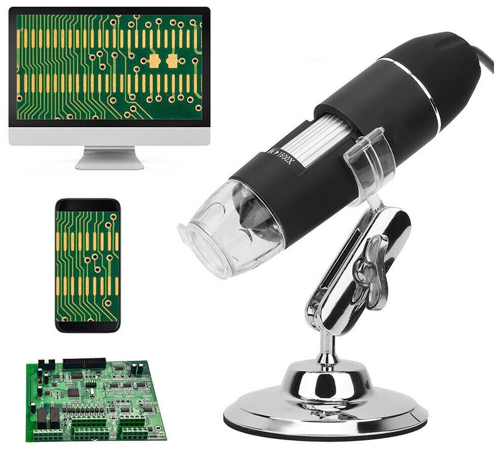 Цифровой USB-микроскоп Esprados M1 HD 2МП 1000Х портативный электронный с подсветкой