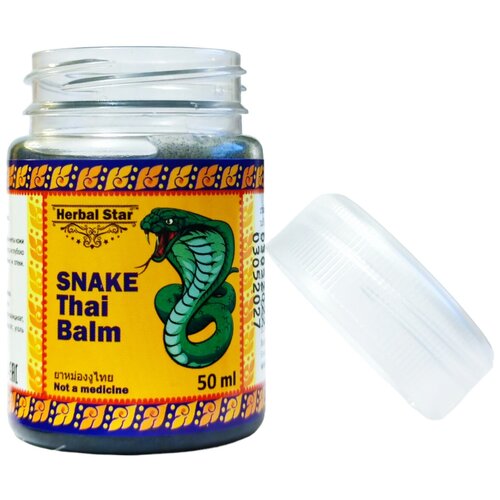Herbal Star Тайский бальзам Змея для тела Snake Thai Balm, 50 мл