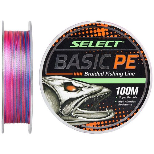 Шнур Select Basic PE 4x 100m (мультиколор) 0.18mm 22LB/9.9kg