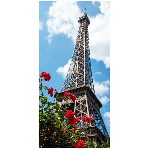 Фотообои на двери URBAN Design UDD-013 Эйфелева башня Париж, 97 х 202 см, самоклеющиеся