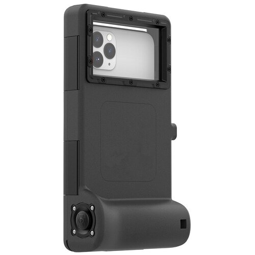 фото Водонепроницаемый противоударный водостойкий ударопрочный влагозащитный чехол-бампер mypads со стеклом gorilla glass для iphone 12 (6.1) / iphone 12 pro (6.1) для подводных фото-видеосъемок в черном цвете