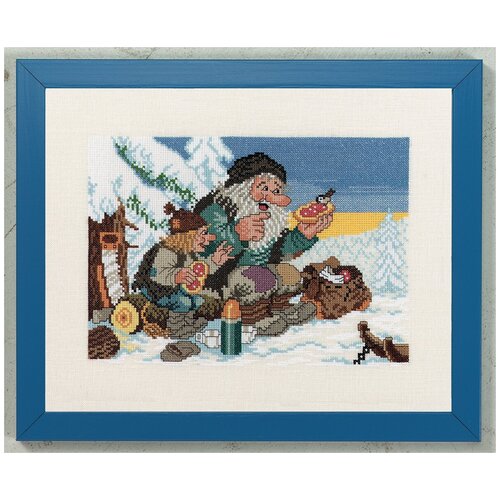 фото Набор для вышивания зимний пикник, лён 26 ct 28 x 35 см eva rosenstand 14-270