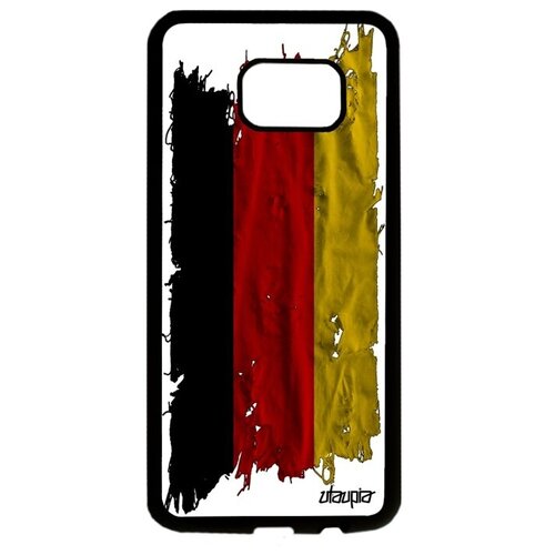 фото Защитный чехол на // samsung galaxy s7 edge // "флаг германии на ткани" дизайн страна, utaupia, белый