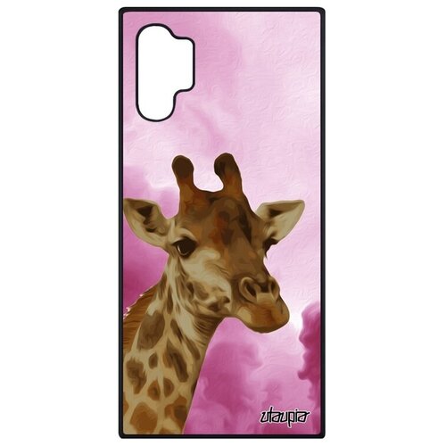 фото Противоударный чехол на телефон // galaxy note 10 plus // "жираф" giraffe африка, utaupia, розовый