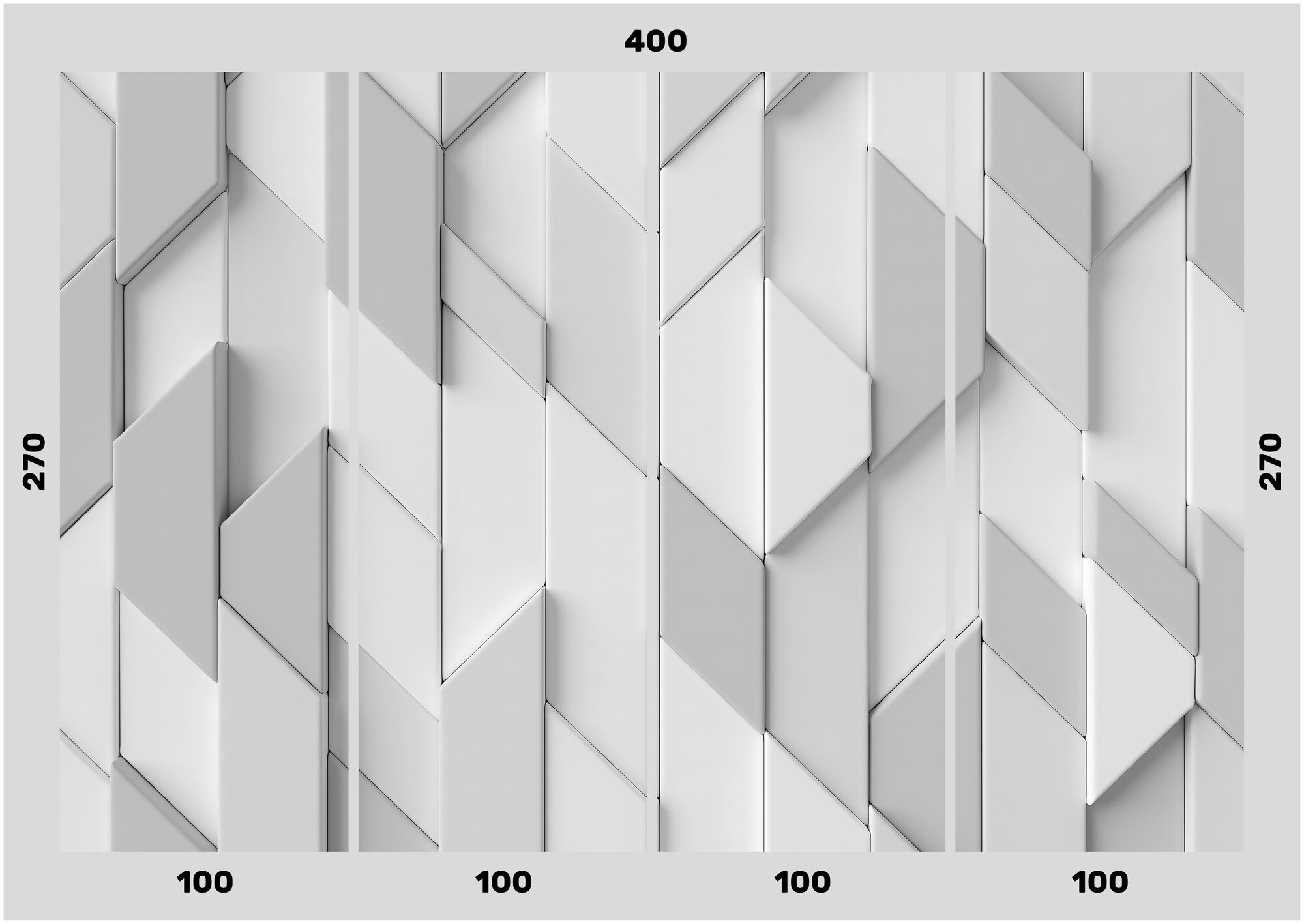 Фотообои виниловые на флизелиновой основе Polimar "3D Панели", 400см х 270см/ обои на стену/ для кухни/ гостиной/ детской/ 3д/ 3D - фотография № 3