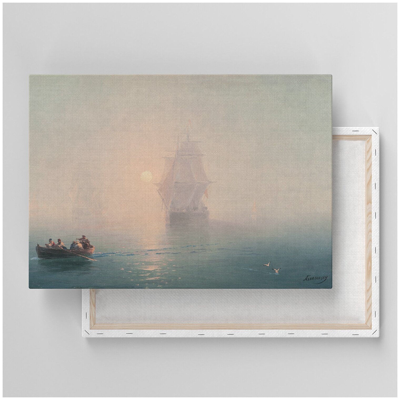 Картина на холсте с подрамником / Aivazovsky Ivan / Айвазовский Иван - Корабли, 1963