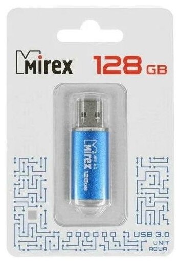 Флеш накопитель 128GB Mirex Unit, USB 3.0, Синий