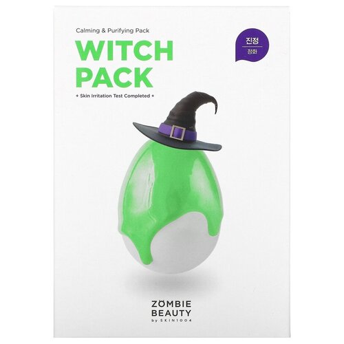 Успокаивающая кремово-грязевая маска с зеленым чаем Skin 1004 Zombie Beauty Witch Pack 15 гр х 8 шт