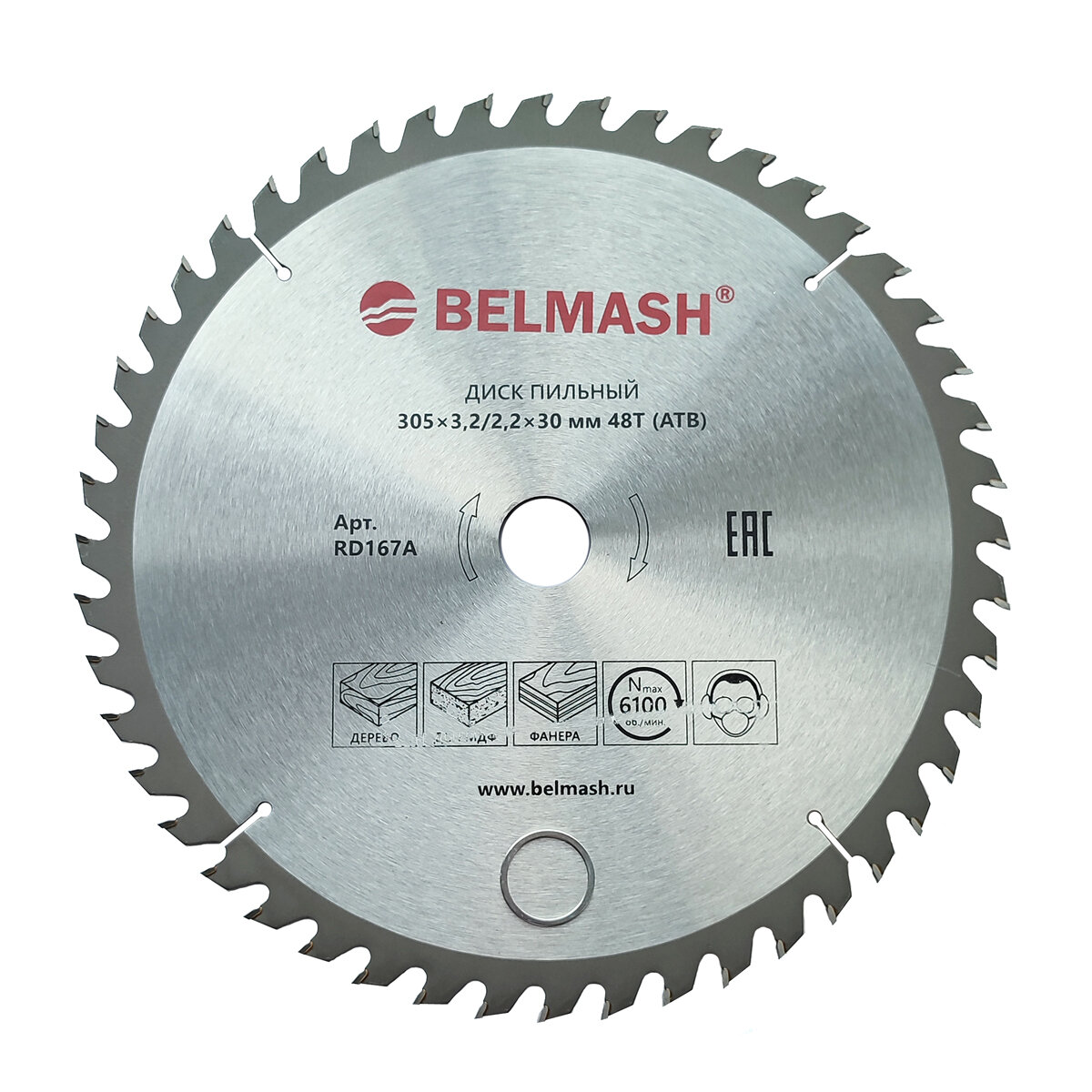 Диск пильный BELMASH 305x32/22x30 48T RD167A