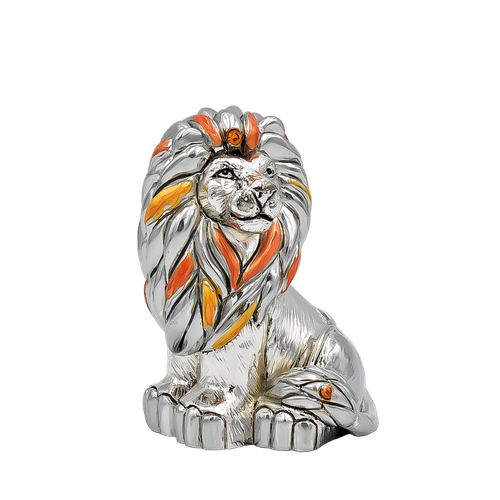 фото Статуэтка "лев с эмалью"/7870 dashrath silver art