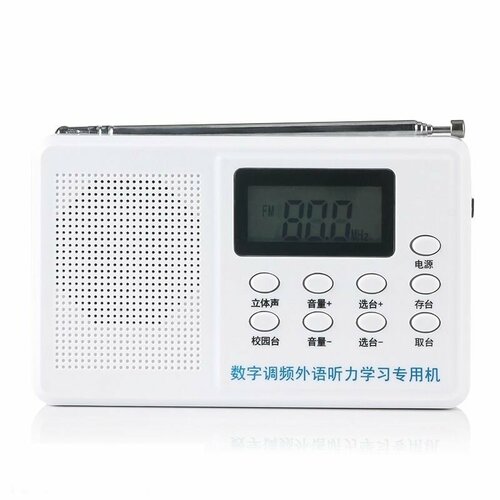 Портативный Цифровой Мини Радиоприемник HanRongDa HRD-1036 Диапазон FM DSP-процессор Питание от Батареек 2AA 199000₽