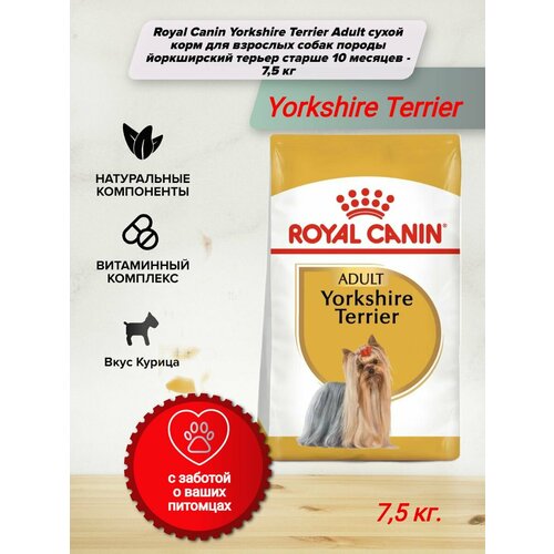 Royal Canin Yorkshire Terrier Adult сухой корм для взрослых собак породы йоркширский терьер старше 10 месяцев - 7,5 кг