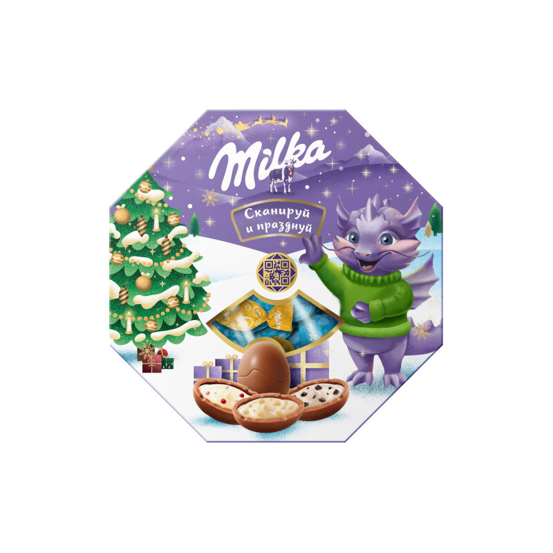 Конфеты Milka BonBon микс воьмиугольник, 94,5г