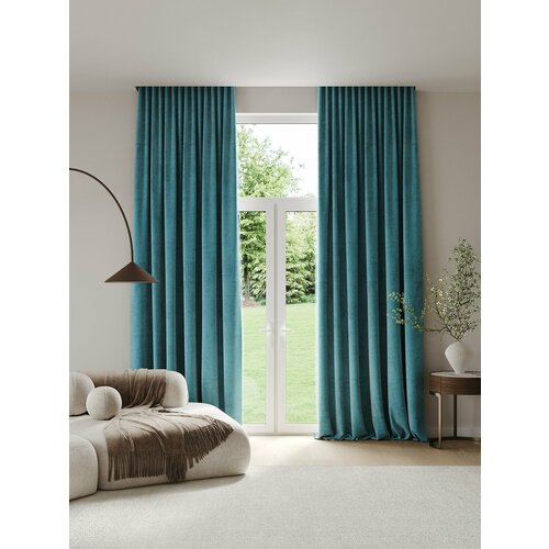 Шторы Канвас бирюзовый