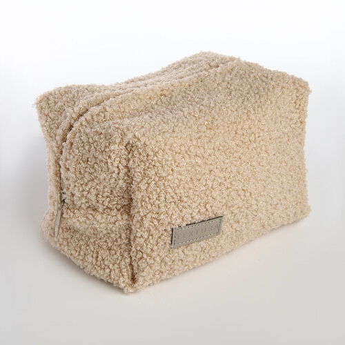 Косметичка 10х13х19 см, , бежевый