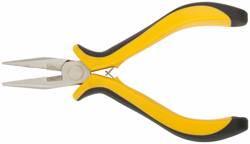 FIT Тонконосы "мини" Профи, никелированное покрытие, черно-желтые мягкие ручки 125 мм ( 51633 )