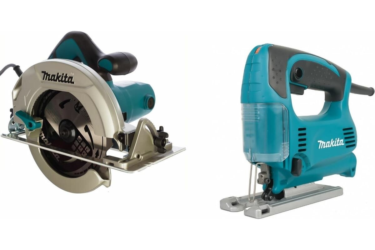 Набор электроинструмента Makita DK0167 лобзик 4329 + дисковая пила HS7601