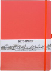 Sketchmarker 23148054SM Блокнот для зарисовок sketchmarker, 140 г/м2, а4, 80 л, твердая обложка, неоновый коралл