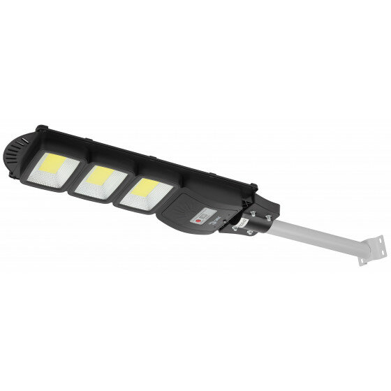 ЭРА Консольный светильник на солнечной батарее ERAKSC60-02, 60 Вт, цвет арматуры: черный, цвет плафона бесцветный, 1 шт.