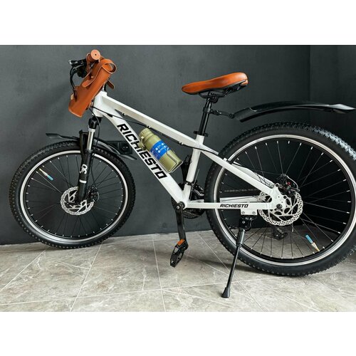Велосипед горный Richiesto 24 алюминиевый Подростковый детский Унисекс белыйкоричневый 2450000₽