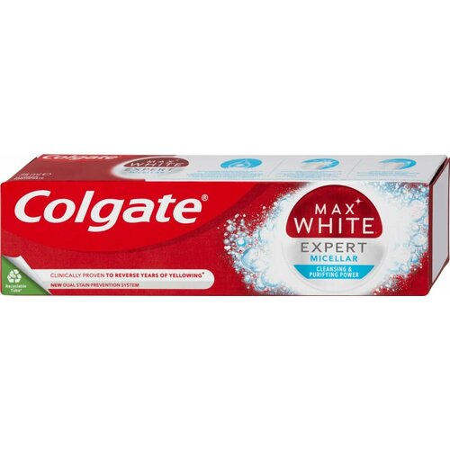 Зубная паста Colgate Max White Expert Micellar отбеливающая 75 мл (из Финляндии)