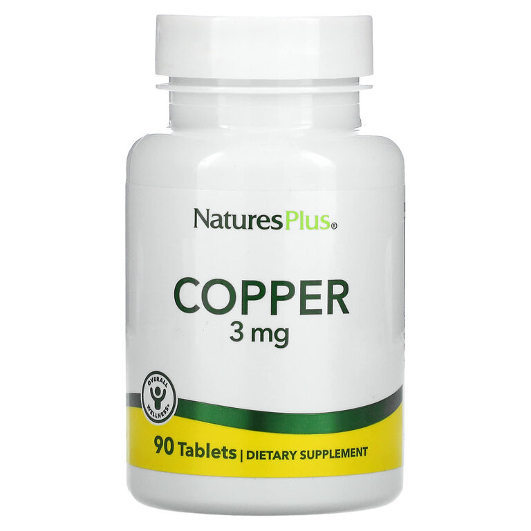 Natures Plus Copper (Медь) 3 мг 90 таблеток (NaturesPlus)