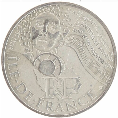 Клуб Нумизмат Монета 10 евро Франции 2012 года Серебро Регионы Франции - Иль-де-Франс