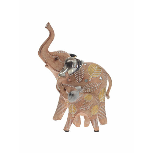 Фигурка декоративная Remecoclub Слоны из полимера, 22x15,5x10 см