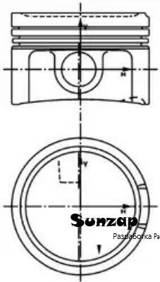 KOLBENSCHMIDT 99933620 Поршень dm.81.00x1.5x1.75x2.0 +0.50 Цена за 1 штуку