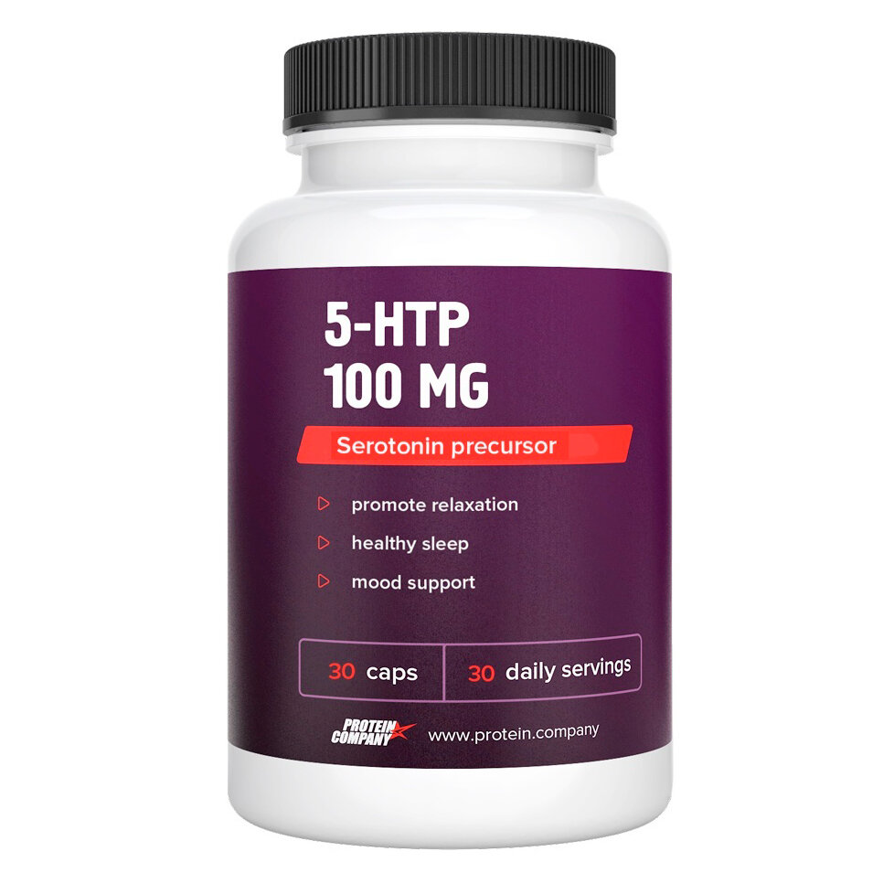 5 htp, 100 мг (5-гидрокситриптофан) Натуральный антидепрессант, успокоительное для взрослых, для похудения. 30 капсул по 741 мг