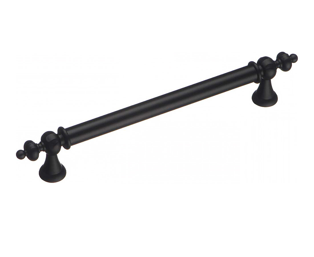 Ручка мебельная рейлинг модерн, чёрный 160 мм