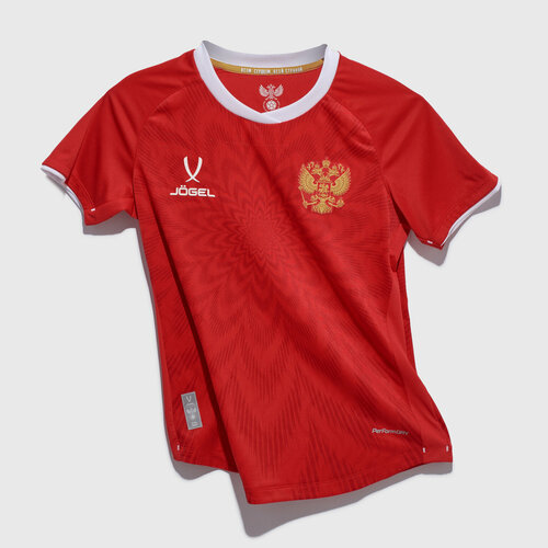 Футболка Jogel Женская игровая домашняя футболка Jogel сборной России, размер S, красный