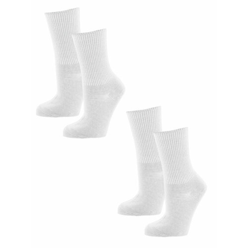 Носки ГАММА, 2 пары, размер 23-25(36-40), белый носки гамма 2 пары размер 23 25 36 40 черный