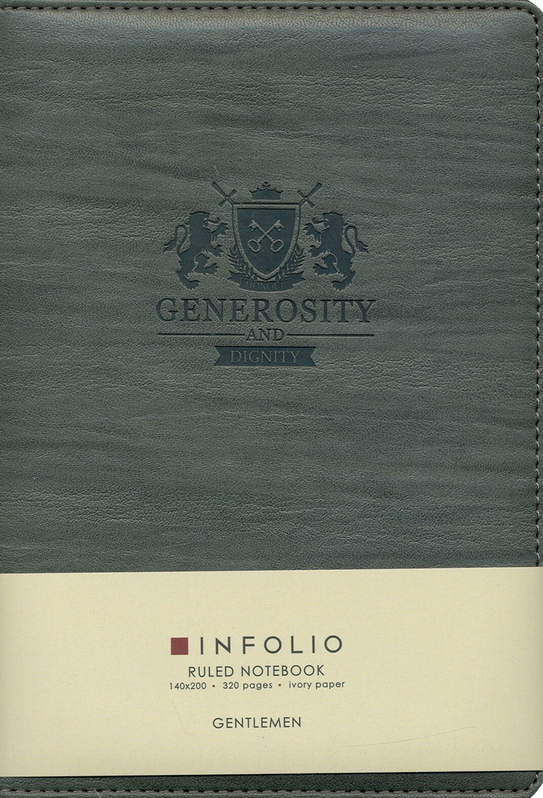 Ежедневник недатированный 160 листов, А5 "Gentlemen, серый" твердый с поролоном (I911/grey)