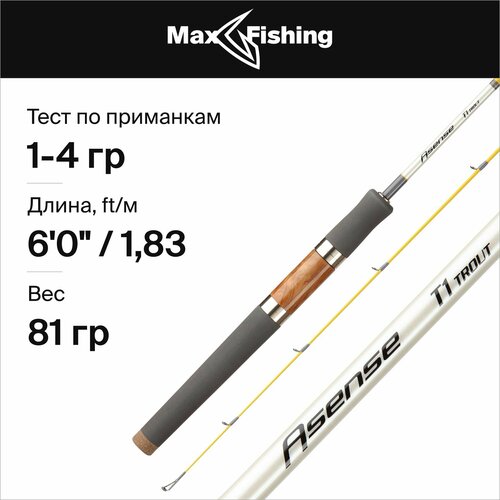 спиннинг для рыбалки abu garcia carabus extreme 622uls 0 5 4гр 185 см для ловли форели микродижга и рокфишинга удилище спиннинговое ультралайт Спиннинг для рыбалки JS Company Asense T1 Trout 2022 S602L 1-4гр, 183 см, для ловли форели, микродижга и рокфишинга, удилище спиннинговое, ультралайт