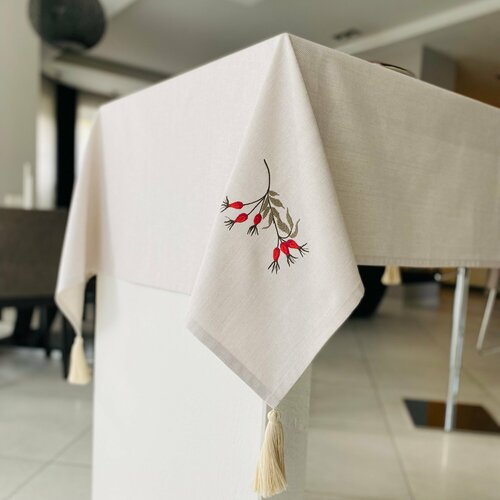 Скатерть ULULA ROSEHIP 140х240 хлопок/вышивка/кисти