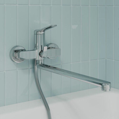 Изображение товара Смеситель для ванны с длинным изливом IDDIS Parker PARSB02i10WA глянцевый хром