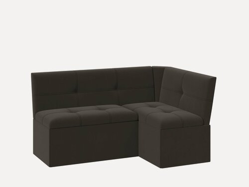 Изображение товара Кухонный уголок "Квадро 3" PRIME, угловой, с ящиком для хранения, L=149 см, велюр, цвет коричневый